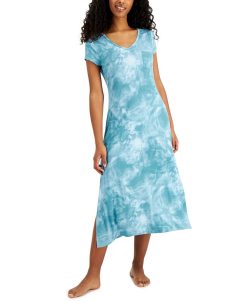 Alfani Printed Long T-Shirt Nightgown, Created For Macy's