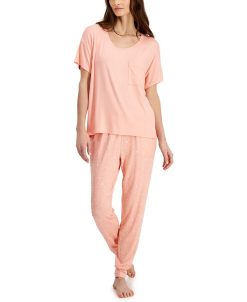 Alfani Super Soft Scoop-Neck Pajama Top & Jogger, Created For Macy's