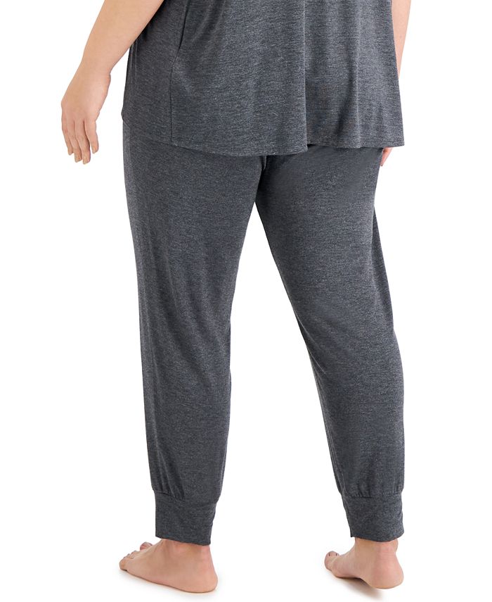 Plus Size Heathered Essential Jogger Pants, Created For Macy's Alfani Plus Size Heathered Essential Jogger Pants, Created For Macy's -B.TEMPT’D Shop