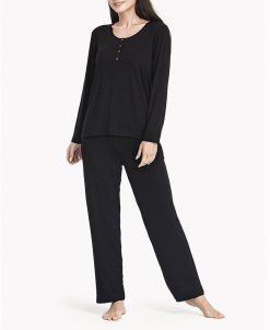 MOOD Pajamas Women's Lounge Ultra Soft Long-Sleeve Pajama Set