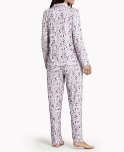 MOOD Pajamas Women's Floral Notes Soft Long-Sleeve Pajama Set -B.TEMPT’D Shop 21285222 fpx