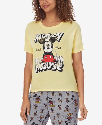 Women's Mickey Mouse Printed Short-Sleeve Pajama Shirt Disney Women's Mickey Mouse Printed Short-Sleeve Pajama Shirt -B.TEMPT’D Shop