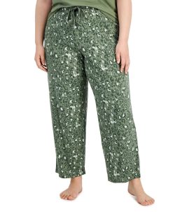 Jenni Plus Size Printed Wide-Leg Pajama Pants, Created For Macy's