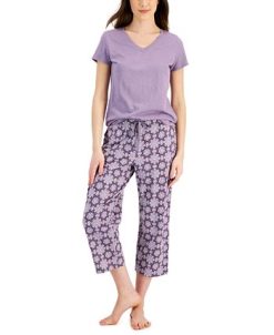 Charter Club Women's Printed Cotton Capri Pajama Pants, Created For Macy's -B.TEMPT’D Shop 21357732 fpx