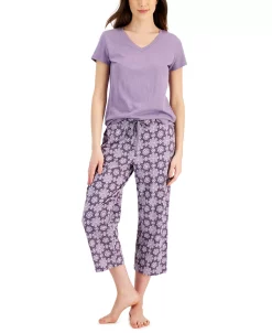 Charter Club Women's Printed Cotton Capri Pajama Pants, Created For Macy's -B.TEMPT’D Shop 21357732 fpx