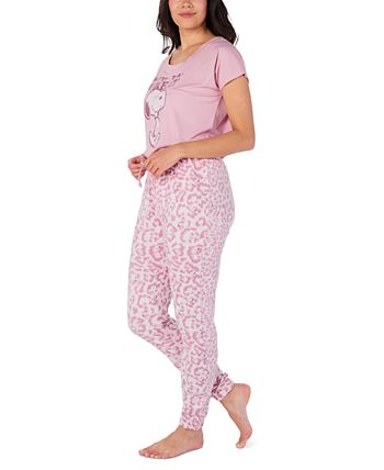 Women's Snoopy Leopard-Print Pajama Set Munki Munki Women's Snoopy Leopard-Print Pajama Set -B.TEMPT’D Shop