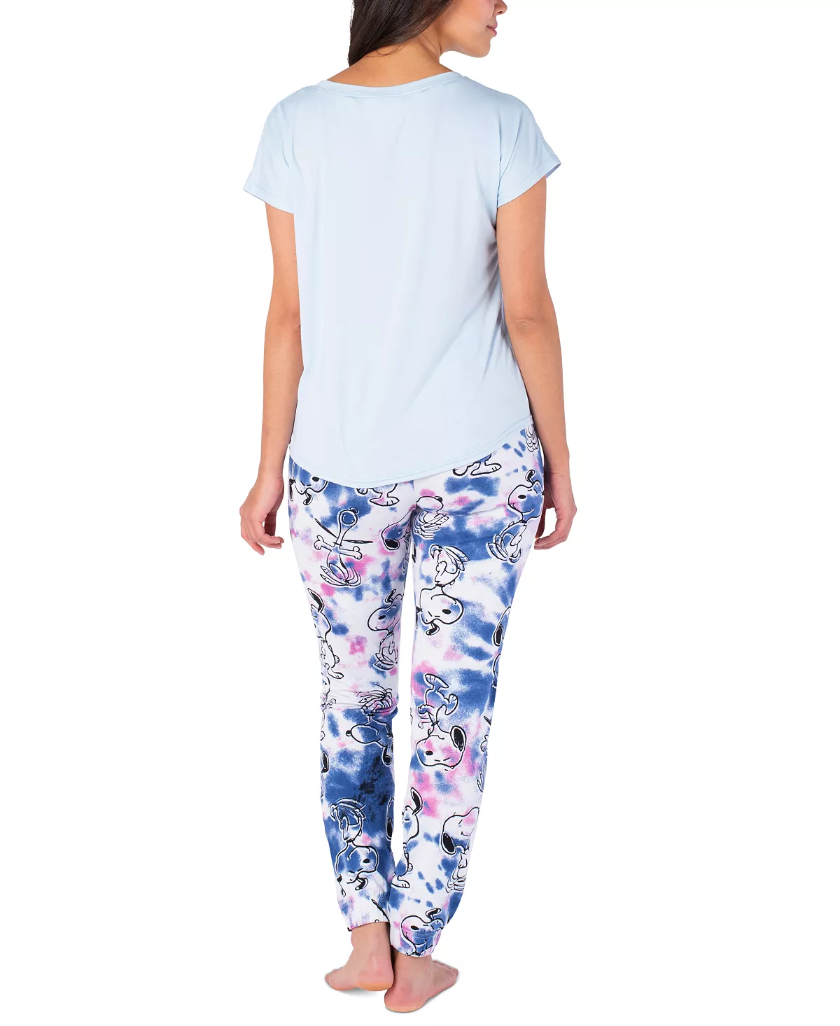 Women's Snoopy Dance Tie-Dyed Pajama Set Munki Munki Women's Snoopy Dance Tie-Dyed Pajama Set -B.TEMPT’D Shop
