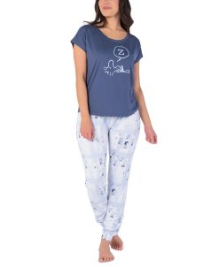 Munki Munki Women's Peanuts Party Tie-Dyed Pajama Set