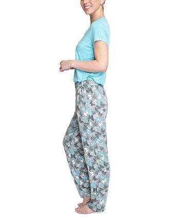 Women's Short Sleeve Henley Top & Pajama Pants Set Hanes Women's Short Sleeve Henley Top & Pajama Pants Set -B.TEMPT’D Shop