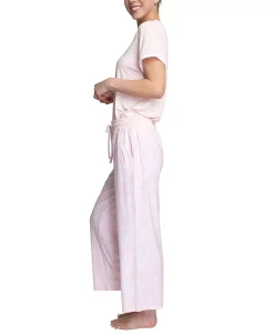 Muk Luks Women's Slub V-Neck & Wide-Leg Pajama Pants Set 7 Muk Luks Women's Slub V-Neck & Wide-Leg Pajama Pants Set -B.TEMPT’D Shop 21516262 fpx