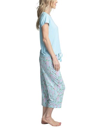 Women's Super Soft 2-Pc. T-Shirt & Capri Pajama Set Muk Luks Women's Super Soft 2-Pc. T-Shirt & Capri Pajama Set -B.TEMPT’D Shop