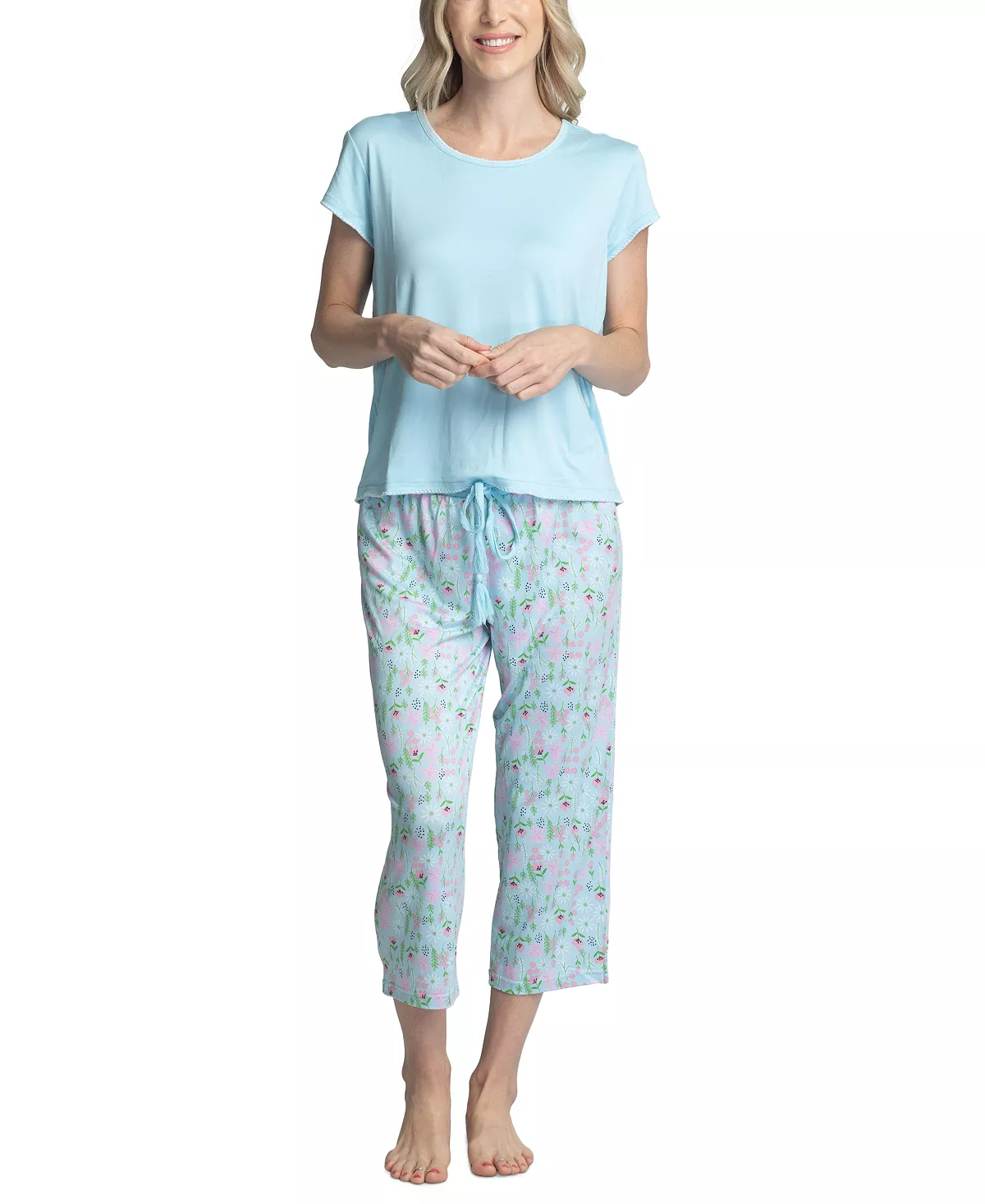 Women's Super Soft 2-Pc. T-Shirt & Capri Pajama Set Muk Luks Women's Super Soft 2-Pc. T-Shirt & Capri Pajama Set -B.TEMPT’D Shop