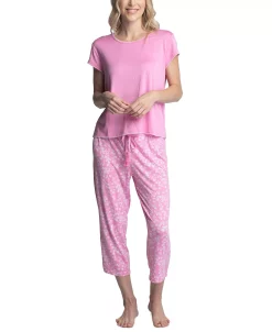 Muk Luks Women's Super Soft 2-Pc. T-Shirt & Capri Pajama Set 11 Muk Luks Women's Super Soft 2-Pc. T-Shirt & Capri Pajama Set -B.TEMPT’D Shop 21534466 fpx