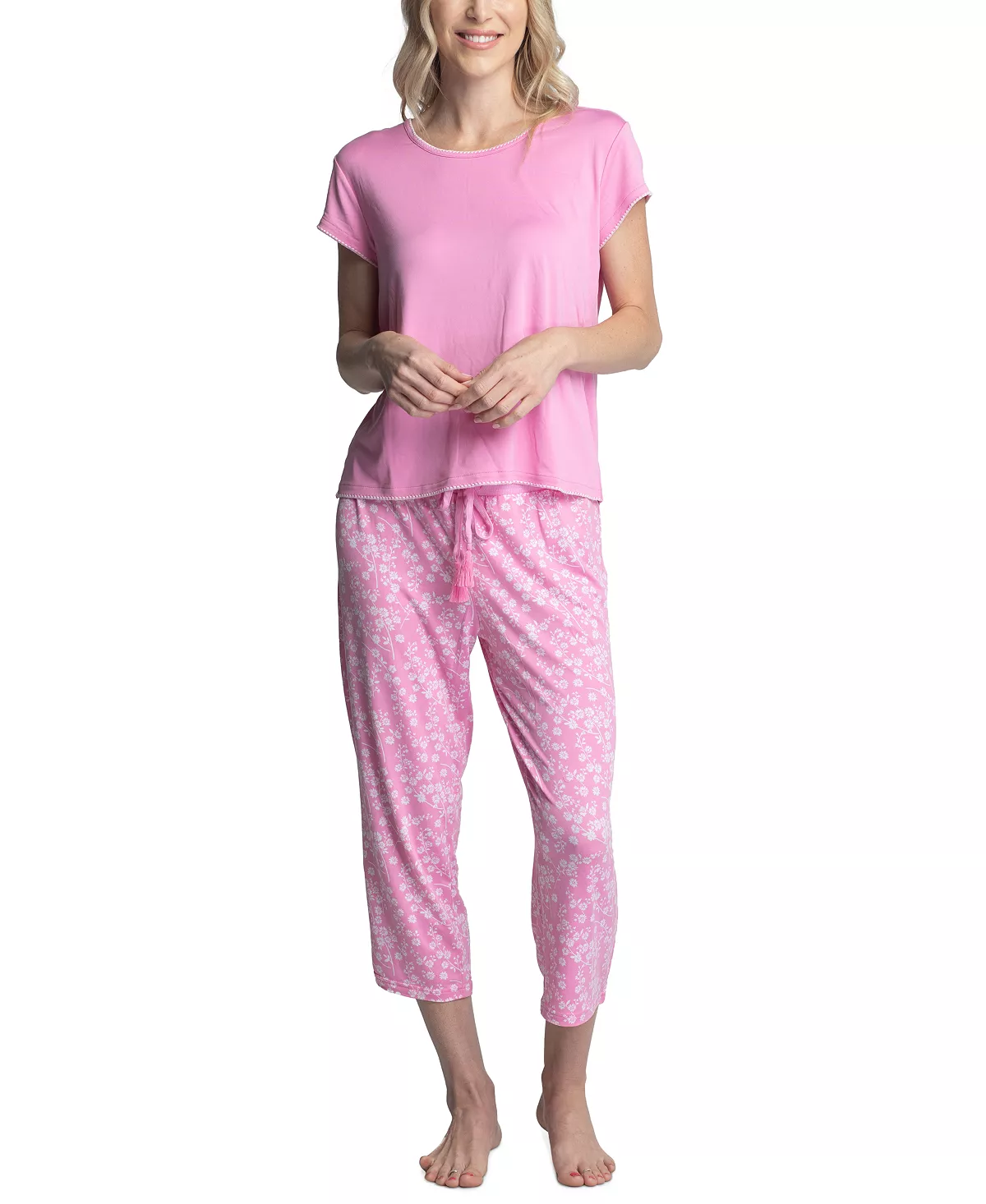 Women's Super Soft 2-Pc. T-Shirt & Capri Pajama Set Muk Luks Women's Super Soft 2-Pc. T-Shirt & Capri Pajama Set -B.TEMPT’D Shop