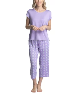 Muk Luks Women's Super Soft 2-Pc. T-Shirt & Capri Pajama Set 10 Muk Luks Women's Super Soft 2-Pc. T-Shirt & Capri Pajama Set -B.TEMPT’D Shop 21534473 fpx