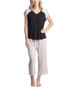 Muk Luks Women's Twinning 2-Pc. Short Sleeve & Capri Pajama Set 5 Muk Luks Women's Twinning 2-Pc. Short Sleeve & Capri Pajama Set -B.TEMPT’D Shop 21534534 fpx