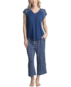 Muk Luks Women's Twinning 2-Pc. Short Sleeve & Capri Pajama Set 10 Muk Luks Women's Twinning 2-Pc. Short Sleeve & Capri Pajama Set -B.TEMPT’D Shop 21534554 fpx