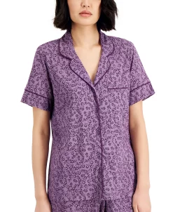 Charter Club Women's Notch-Collar & Cropped Pajama Pants Set 5 Charter Club Women's Notch-Collar & Cropped Pajama Pants Set -B.TEMPT’D Shop 21536953 fpx