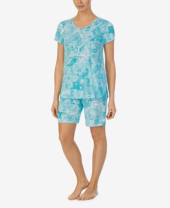 Women's Boxer Short Sleeves Pajama Set, 2 Piece Ellen Tracy Women's Boxer Short Sleeves Pajama Set, 2 Piece -B.TEMPT’D Shop
