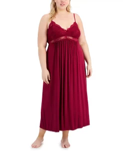 INC International Concepts Plus Size Lace Cup Long Nightgown, Created For Macy's -B.TEMPT’D Shop 21596126 fpx