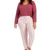 Alfani Plus Size Plaid Sleep Jogger Pants, Created For Macy's -B.TEMPT’D Shop 21606395 fpx