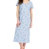 Charter Club Women's Short Sleeve Cotton Essentials Printed Midi Nightgown, Created For Macy's -B.TEMPT’D Shop 21607071 fpx