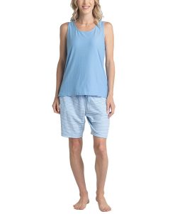 Hanes Women's 3-Pc. Tank, Long Sleeve T-Shirt & Bermuda Pajama Set