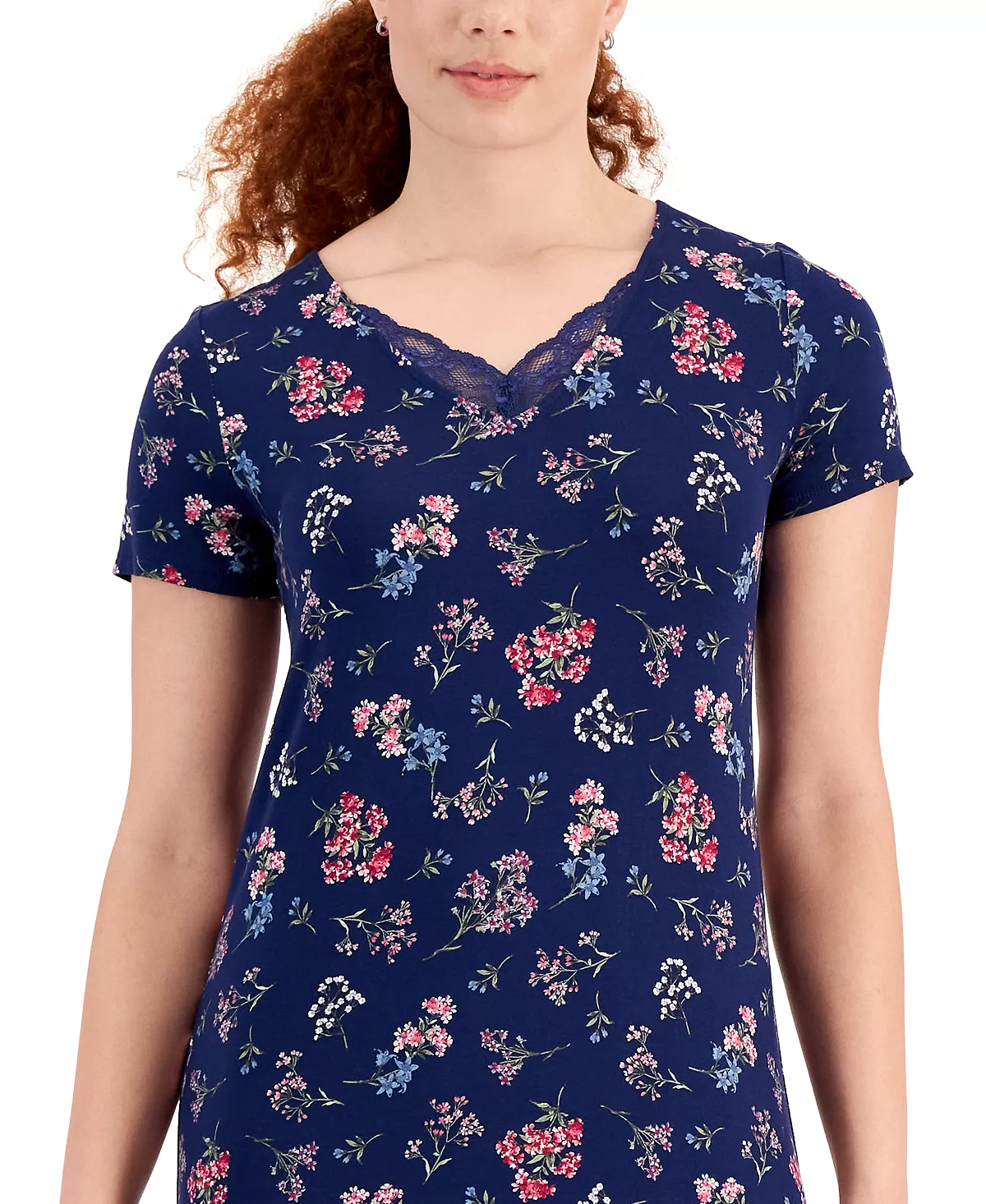 Women's Short-Sleeve Floral Nightgown, Created For Macy's Charter Club Women's Short-Sleeve Floral Nightgown, Created For Macy's -B.TEMPT’D Shop
