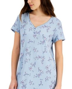 Charter Club Women's Short Sleeve Cotton Essentials Printed Midi Nightgown, Created For Macy's 4 Charter Club Women's Short Sleeve Cotton Essentials Printed Midi Nightgown, Created For Macy's -B.TEMPT’D Shop 21775081 fpx