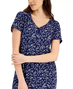 Charter Club Women's Short Sleeve Cotton Essentials Printed Midi Nightgown, Created For Macy's 5 Charter Club Women's Short Sleeve Cotton Essentials Printed Midi Nightgown, Created For Macy's -B.TEMPT’D Shop 21775091 fpx