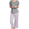 Muk Luks Plus Size Embellished Sleeve & Printed Pajama Pants Set -B.TEMPT’D Shop 21853018 fpx