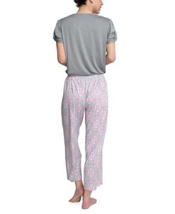 Muk Luks Plus Size Embellished Sleeve & Printed Pajama Pants Set -B.TEMPT’D Shop 21853019 fpx