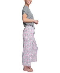 Muk Luks Plus Size Embellished Sleeve & Printed Pajama Pants Set -B.TEMPT’D Shop 21853031 fpx