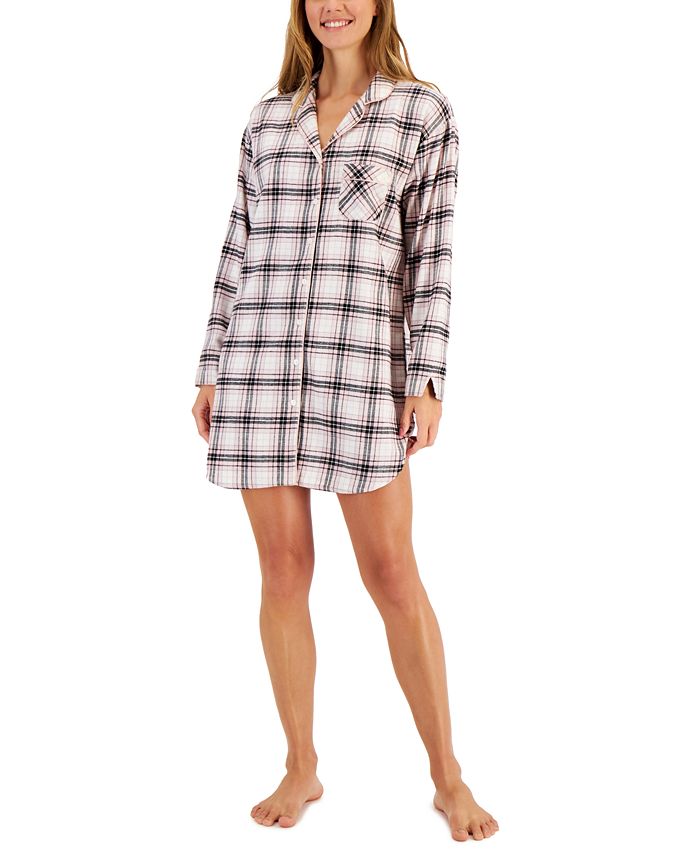 otton Plaid Flannel Nightshirt, Created For Macy's Charter Club Otton Plaid Flannel Nightshirt, Created For Macy's -B.TEMPT’D Shop