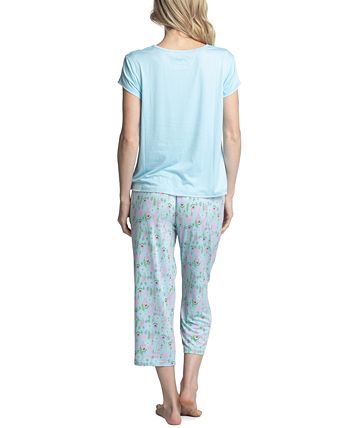 Women's Plus Size Short Sleeve & Capri Pant Pajama Set Muk Luks Women's Plus Size Short Sleeve & Capri Pant Pajama Set -B.TEMPT’D Shop