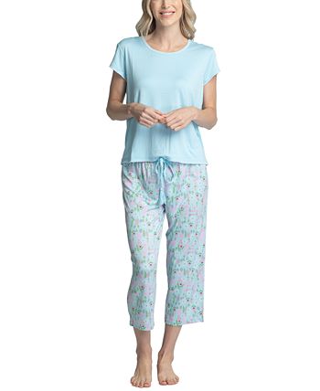 Women's Plus Size Short Sleeve & Capri Pant Pajama Set Muk Luks Women's Plus Size Short Sleeve & Capri Pant Pajama Set -B.TEMPT’D Shop