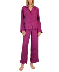 INC International Concepts Satin Notch Collar Pajama Set, Created For Macy's -B.TEMPT’D Shop 21914042 fpx