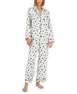 INC International Concepts Satin Notch Collar Pajama Set, Created For Macy's