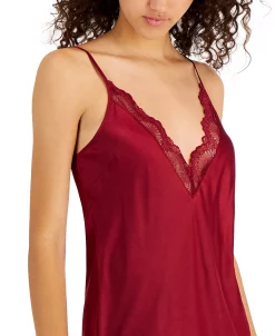 INC International Concepts Lace-Trim Long Satin Lingerie Nightgown, Created For Macy's -B.TEMPT’D Shop 21921050 fpx