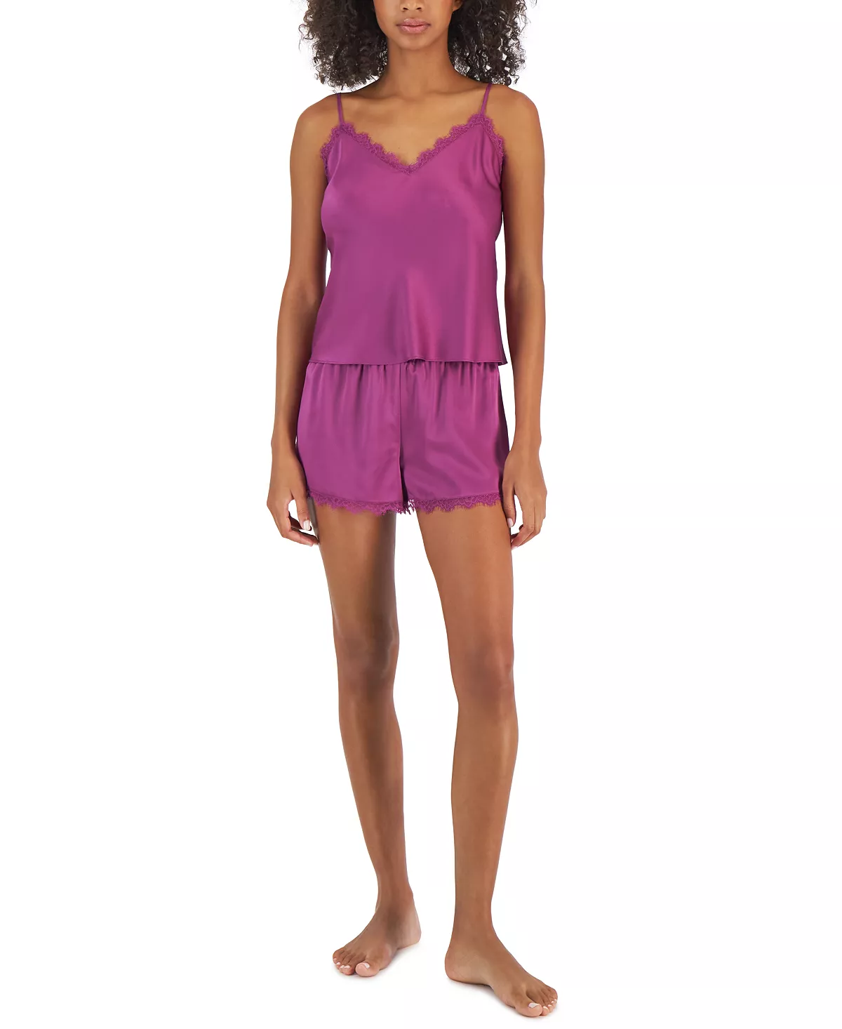 Lace-Trim Pajama Set, Created For Macy's INC International Concepts Lace-Trim Pajama Set, Created For Macy's -B.TEMPT’D Shop