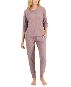 Alfani Thermal Henley Pajama Set, Created For Macy's 6 Alfani Thermal Henley Pajama Set, Created For Macy's -B.TEMPT’D Shop 21968220 fpx