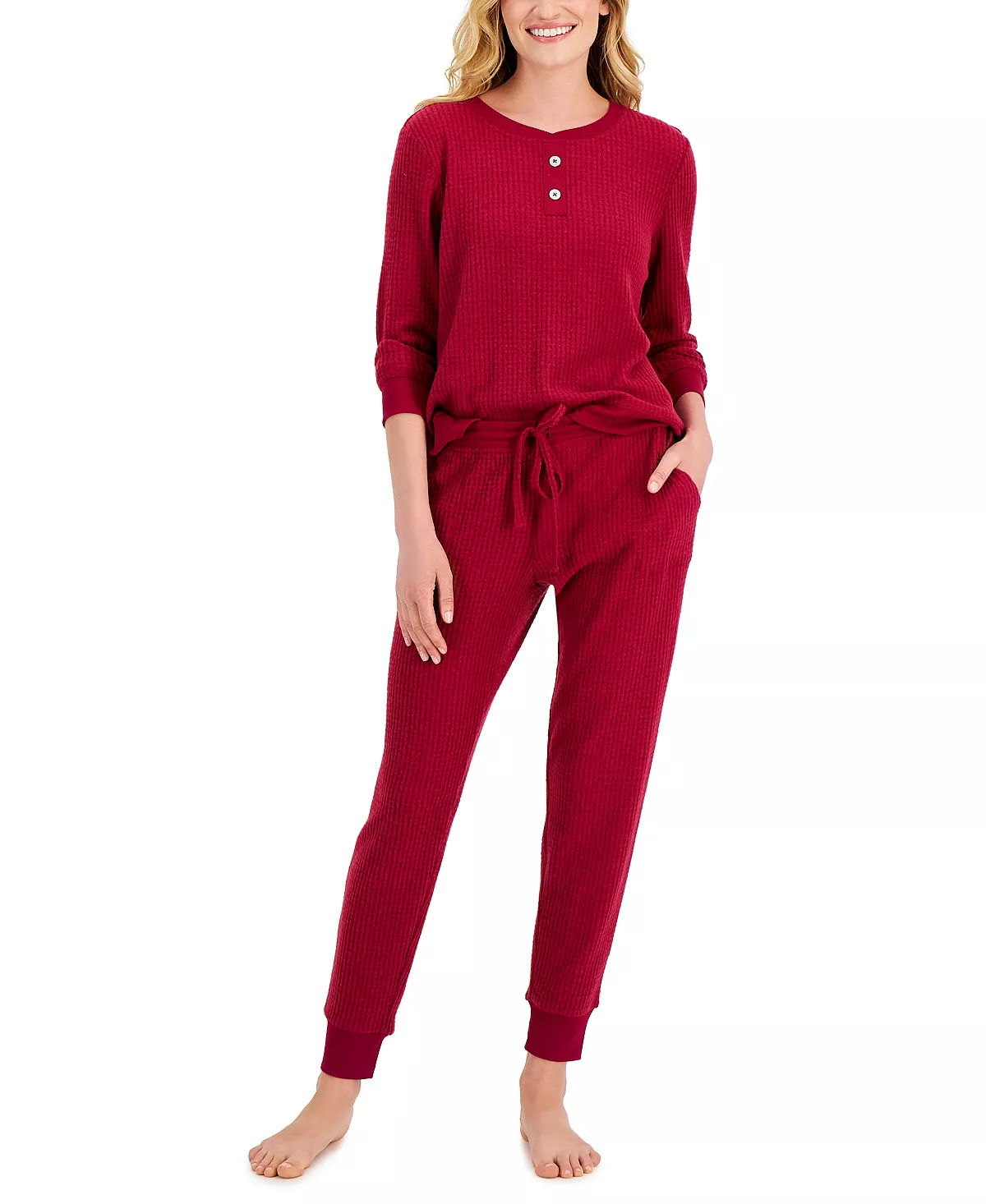 Thermal Henley Pajama Set, Created For Macy's Alfani Thermal Henley Pajama Set, Created For Macy's -B.TEMPT’D Shop