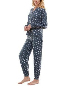 Roudelain Women's Cozy Luxe Floral Henley Pajama Set -B.TEMPT’D Shop 22091129 fpx