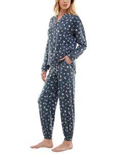 Roudelain Women's Cozy Luxe Floral Henley Pajama Set -B.TEMPT’D Shop 22091134 fpx