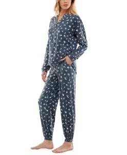 Roudelain Women's Cozy Luxe Floral Henley Pajama Set -B.TEMPT’D Shop 22091134 fpx