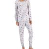 Family Pajamas Women's Hearts Striped Valentine's Day Matching Pajama Set, Created For Macy's