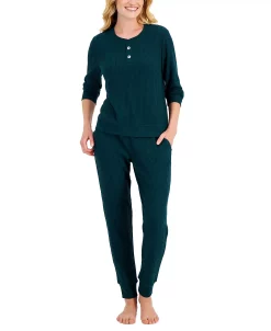 Alfani Thermal Henley Pajama Set, Created For Macy's 4 Alfani Thermal Henley Pajama Set, Created For Macy's -B.TEMPT’D Shop 22130385 fpx