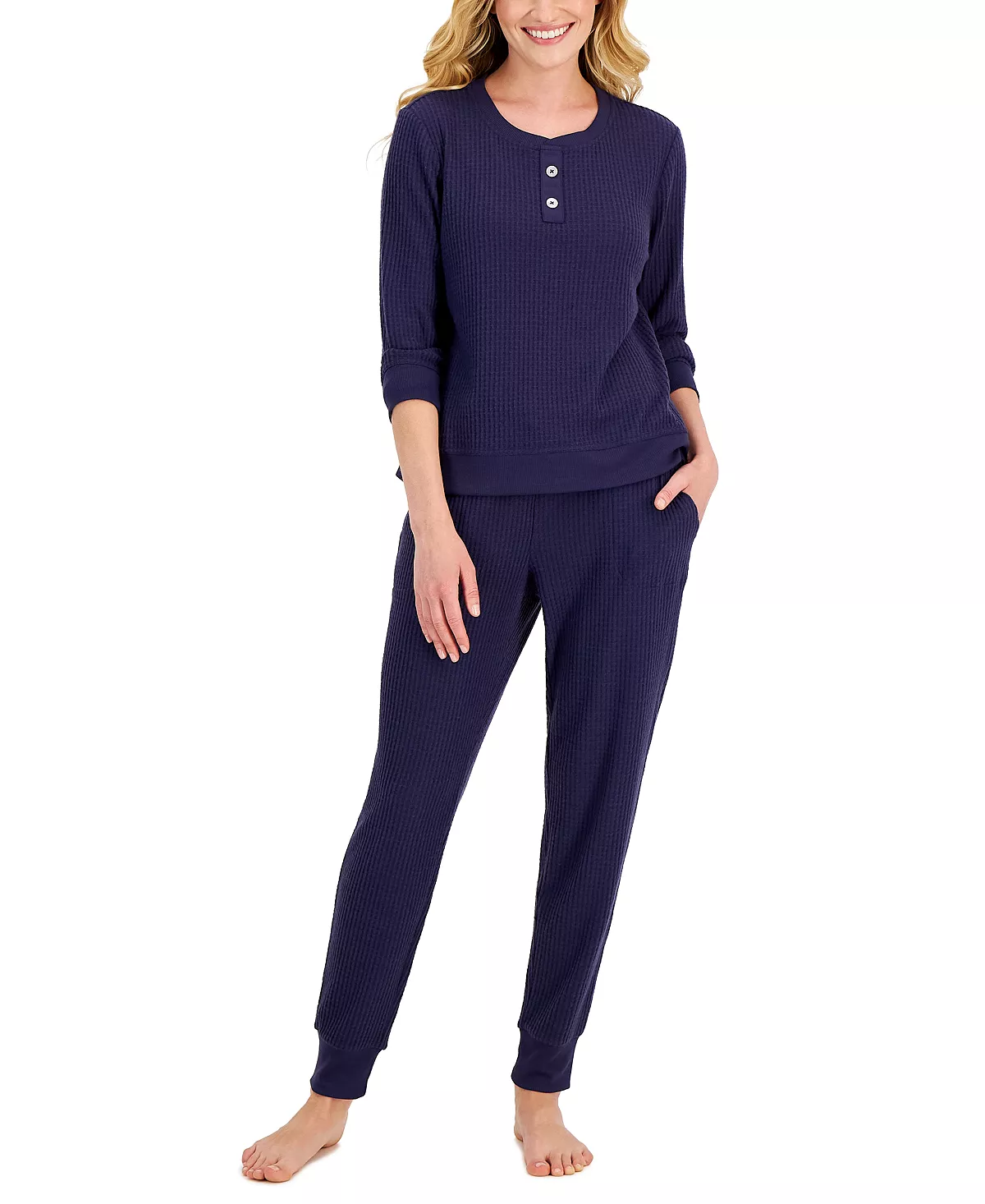 Thermal Henley Pajama Set, Created For Macy's Alfani Thermal Henley Pajama Set, Created For Macy's -B.TEMPT’D Shop