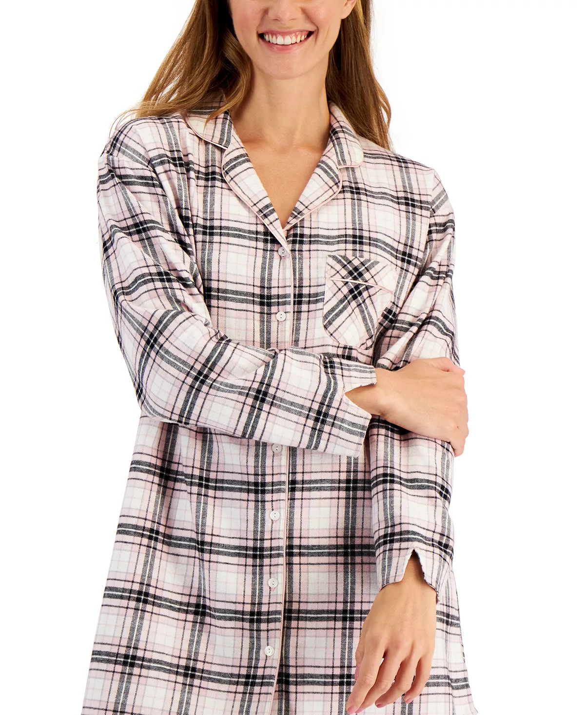 otton Plaid Flannel Nightshirt, Created For Macy's Charter Club Otton Plaid Flannel Nightshirt, Created For Macy's -B.TEMPT’D Shop
