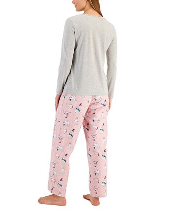 V-Neck T-Shirt & Flannel Pants Pajama Set, Created For Macy's Charter Club V-Neck T-Shirt & Flannel Pants Pajama Set, Created For Macy's -B.TEMPT’D Shop